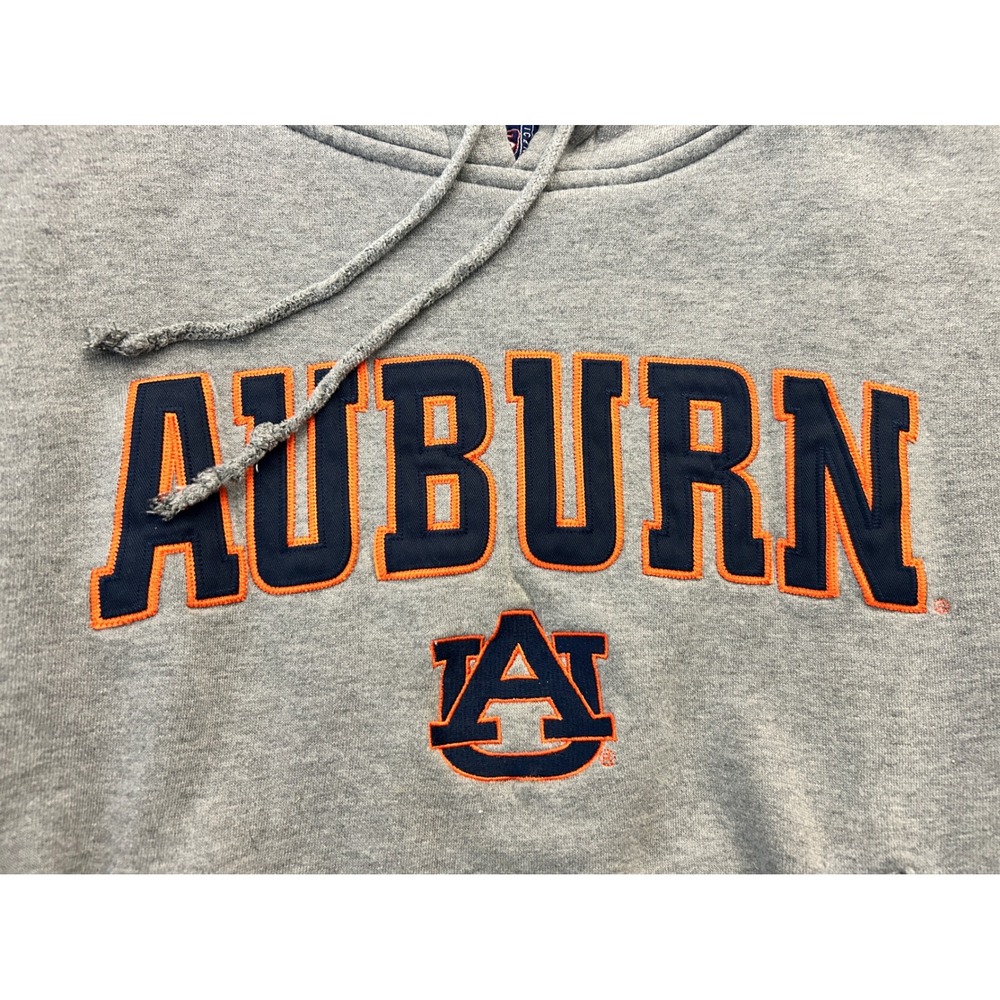 Champs Auburn Tigers Hoodie Mens Small Gray Embroidered Team Edition Sweatshirt - Picture 2 of 6